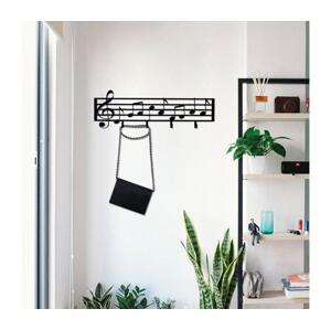 Nástěnnný věšák 60x19 cm noty kov