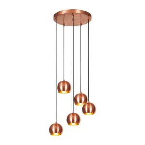 Lustr na lanku SIVANI 5xE27/40W/230V měděná
