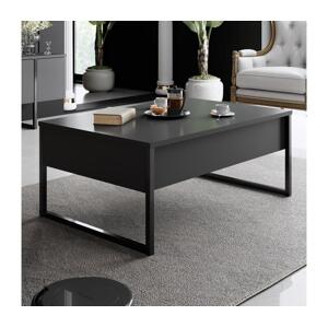 Konferenční stolek LUXE 40x90 cm antracit/černá