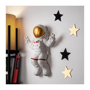 Nástěnná dekorace 47x35 cm astronaut zlatá