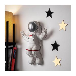 Nástěnná dekorace 47x35 cm astronaut stříbrná