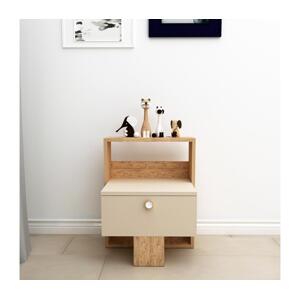 Noční stolek SNEKER 60x48,6 cm béžová/hnědá
