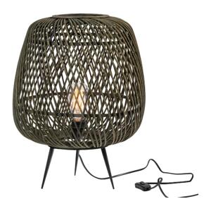 Stolní lampa MOZA 1xE27/60W/230V bambus zelená
