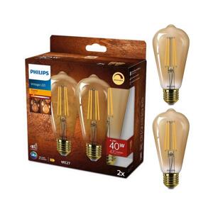 Philips SADA 2x LED Stmívatelná žárovka VINTAGE Philips ST64 E27/4,2W/230V 2200K