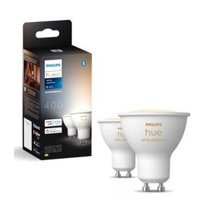 Philips SADA 2x LED Stmívatelná žárovka Philips Hue WHITE AMB. GU10/4,2W/230V 2200-6500K