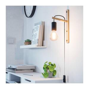 Eglo Eglo 44013 - Nástěnné svítidlo POCKLEY 1xE27/10W/230V hnědá/černá
