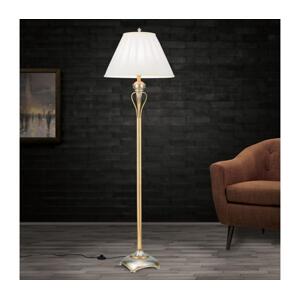 Orion Orion Stl 12-1097/1 - Stojací lampa TIZIA 1xE27/60W/230V bílá/zlatá/patina