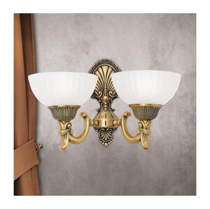 Orion Orion WA 2-1201/2 - Nástěnná lampa ROCCA 2xE27/60W/230V bronz/bílá