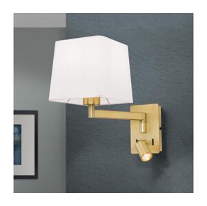 Orion Orion WA 2-1469/1- LED Nástěnná lampa CARLTON 1xE27/40W/230V + LED/3W bílá/zlatá
