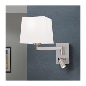 Orion Orion WA 2-1469/1- LED Nástěnná lampa CARLTON 1xE27/40W/230V + LED/3W bílá/chrom