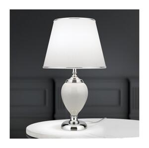 Orion Orion LA 4-1229 - Stolní lampa OVUM 1xE27/40W/230V 48 cm keramika bílá/chrom