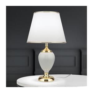 Orion Orion LA 4-1229 - Stolní lampa OVUM 1xE27/40W/230V 48 cm keramika bílá/zlatá