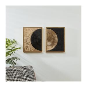 Eglo Eglo 423034 - SADA 2x Obraz ROBERVAL 43x33 cm černá/zlatá