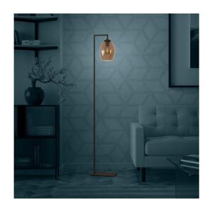 Eglo Eglo 390255 - Stojací lampa ESTANYS 1xE27/40W/230V hnědá