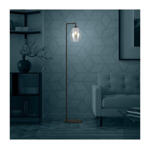 Eglo Eglo 390256 - Stojací lampa ESTANYS 1xE27/40W/230V kouřová