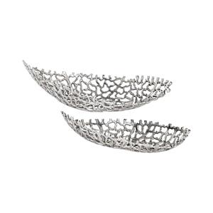 Eglo Eglo 427086 - SADA 2x Dekorační podnos KIMITSU 44/61 cm stříbrná