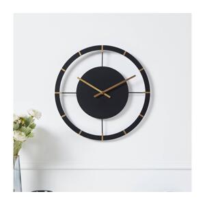 Eglo Eglo 425515 - Nástěnné hodiny OKAZAKI 1xAA pr. 40 cm černá/zlatá