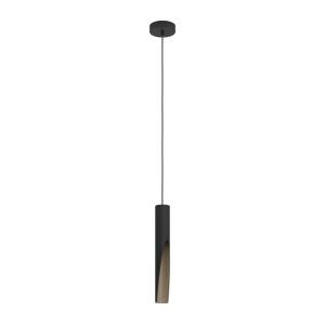 Eglo Eglo 901732 - LED Lustr na lanku BARBOTTO 1xGU10/4,5W/230V 3000K černá/hnědá