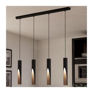Eglo Eglo 901733 - LED Lustr na lanku BARBOTTO 4xGU10/4,5W/230V 3000K černá/hnědá