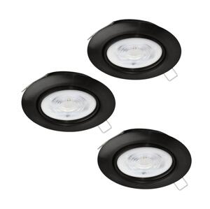 Eglo Eglo 901755 - SADA 3x LED Podhledové svítidlo FAVAZZINA 1xGU10/4W/230V černá