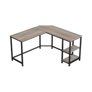 Rohový psací stůl SOLEA hnědá/černá LWD72MB