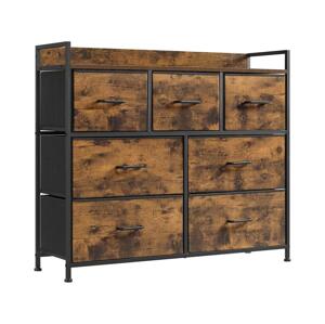 Komoda se zásuvkami KIRA hnědá/černá LTS137B01