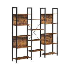 Knihovna NAVARO hnědá/černá LLS107B01