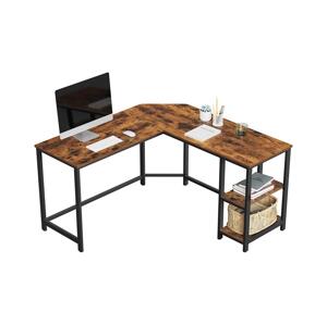 Rohový psací stůl SOLEA hnědá/černá LWD72X