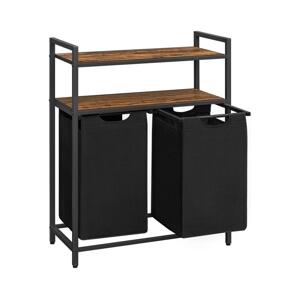 Koš na prádlo REX hnědá/černá BLH211B01