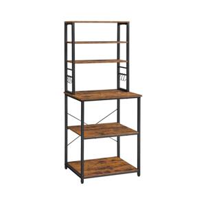 Policový regál MARGE hnědá/černá KKS024B01