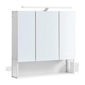 Zrcadlová koupelnová skříňka SKY bílá BBK124W14