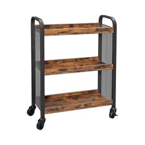 Servírovací stolek MARGE hnědá/černá LRC66BX