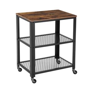 Servírovací stolek MARGE hnědá/černá LRC78X