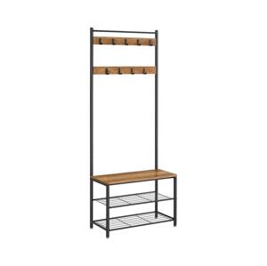 Stojanový věšák NAVOR hnědá/černá HSR041B41