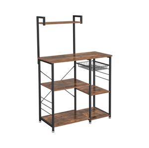 Policový regál do kuchyně MARGE hnědá/černá KKS35X