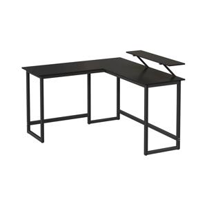 Rohový psací stůl SOLEA černá LWD56BK