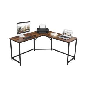 Rohový psací stůl SOLEA hnědá/černá LWD73X