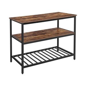 Policový regál do kuchyně MARGE hnědá/černá KKI01BX