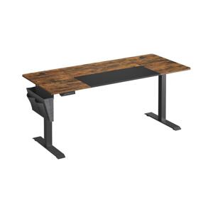 Výškově nastavitelný psací stůl SOLEA-X hnědá/černá LSD026X01V1