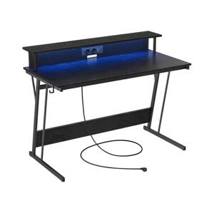 Psací stůl s podsvícením SOLEA-X černá LWD192B56