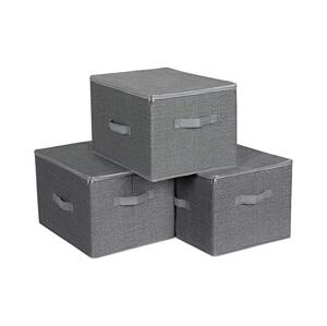 Úložný box se zipem 3 ks CURAN šedá RYZB03G