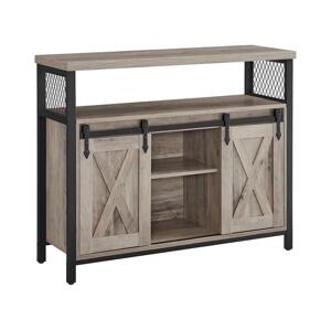 Komoda s posuvnými dvířky FIRA taupe/černá LSC092B02