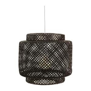 Atmosphera Atmosphera - Lustr na lanku LIBY 1xE27/40W/230V bambus/černá