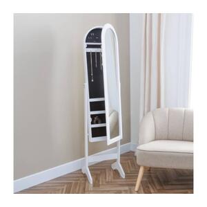 Atmosphera - Stojací zrcadlo se šperkovnicí LEXY 158x38 cm bílá 211529