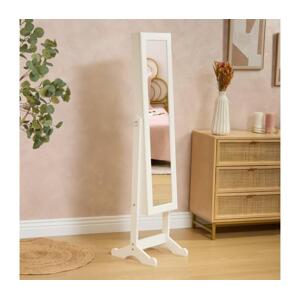 Atmosphera - Stojací zrcadlo se šperkovnicí KRISTIN 146,8x37 cm bílá 114665