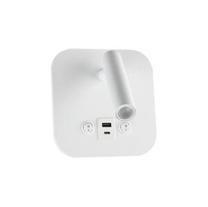 LED Nástěnné bodové svítidlo s USB portem LED/8W/230V 3000K bílá 240026