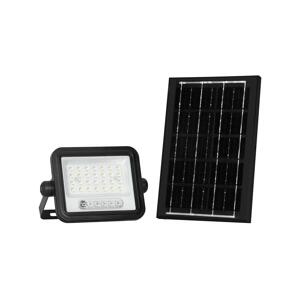 LED Stm. solární reflektor LED/50W/3,2V IP65 3800 mAh černá + dálkové ovládání 24082