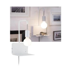 Paulmann Paulmann 79812 - 1xE27/40W Nástěnné svítidlo s poličkou a USB CALVANI 230V bílá
