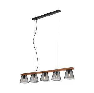 Briloner 4077-055 - Lustr na lanku WOOD & STYLE 5xE14/25W/230V 4077-055