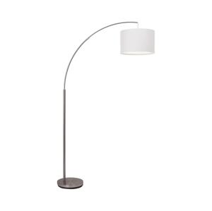 Brilliant Brilliant - Stojací lampa CLARIE 1xE27/60W/230V matný chrom/bílá